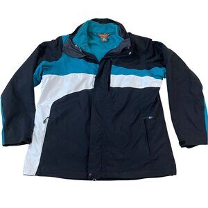 Nike ACG 3-in-1 Jacket Women's Size Large Black/Teal/White Removeable Liner 90s